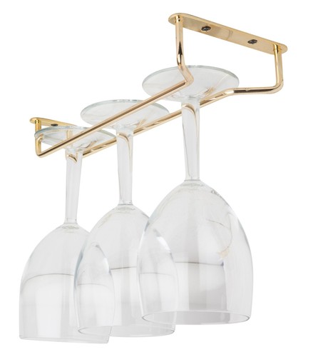 Brass glass hanger - wine,