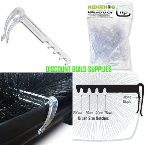 Hedgehog gutter brush - gutter, clips
