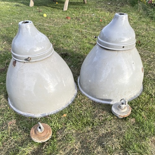 Pair vintage industrial grey - vintage,