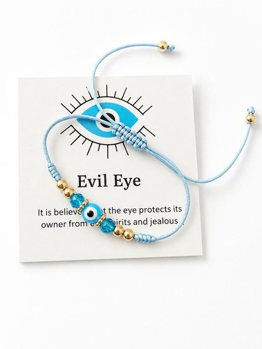 Evil eye bracelet adjustable - evil,