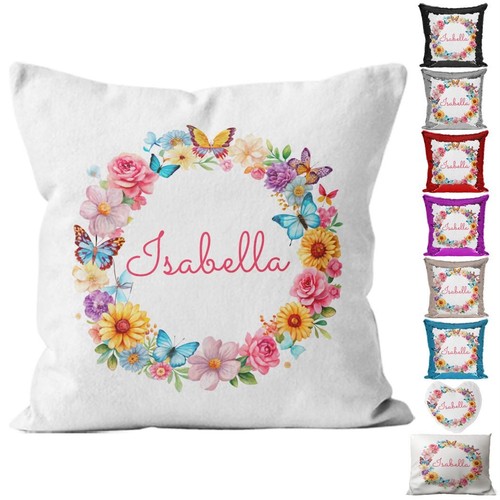 Personalised floral cushion - floral,