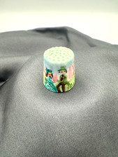 Vintage Hand Painted Mildred Kohls Bisque Thimble