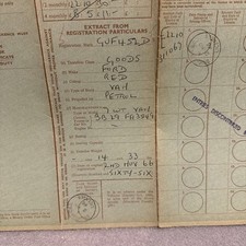 FORD 7CWT VAN 1966 RED CLASSIC VINTAGE RF60 LOGBOOK MEMORABILIA