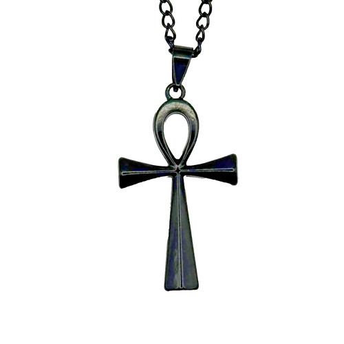 Stainless steel cross pendant - stainless,