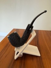 Kiko Rusticated Estate Pipe – Genuine Block Meerschaum - Bent Shape