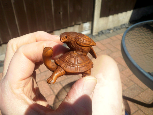 Hand carved wood - wood, netsuke