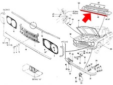 1968-1974 for Datsun 510 Bluebird 1600 cowl weatherstrip rubber seal hood rear