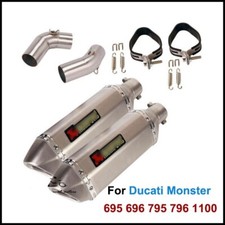 For Ducati Monster 696 695 795 796 1100 Exhaust Muffler Silencer Mid Link Pipe