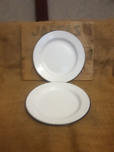 Enamel dinner plates 1 x - 2, (1