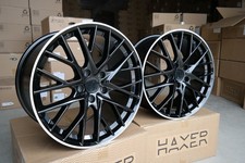 4X R21 5X130 Porsche Panamera Style Black+Polished Lip Wheels: Fits For Taycan