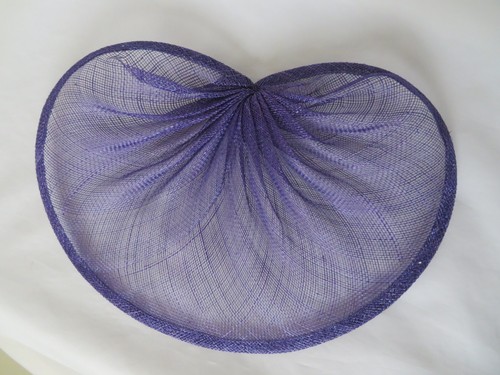 Purple sinamay gathered kidney - gathered,