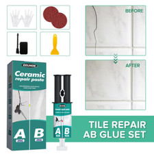 Bath White Enamel Repair Fix Scratch Crack Chip Ceramic Sink Tub Shower Tray Kit