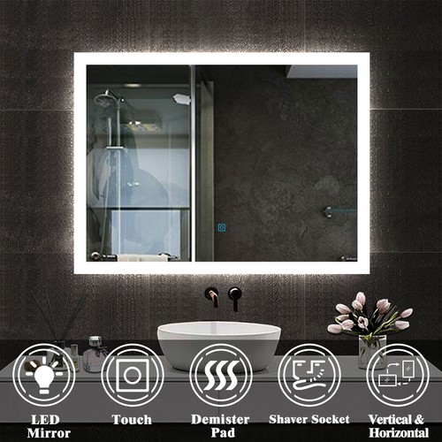 Illuminated bathroom mirror - bathroom,