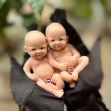 2x 6inch Mini Palm Full Silicone Baby Doll Anatomically Correct Girl & Boy Dolls