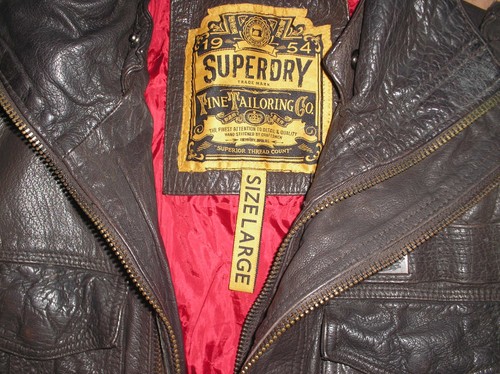 Men brown leather superdry - leather,