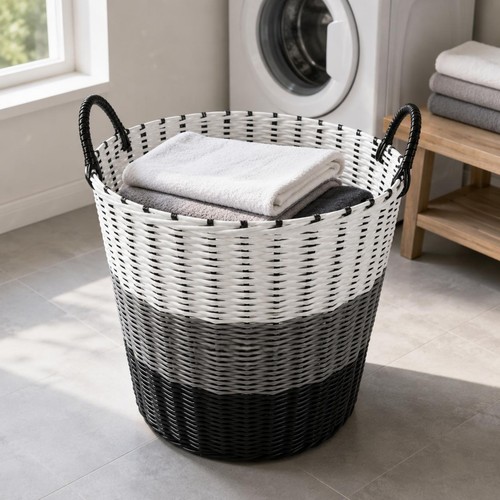 Woven laundry basket - woven,