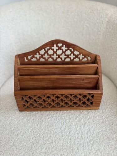 Vintage wooden letter rack - letter,