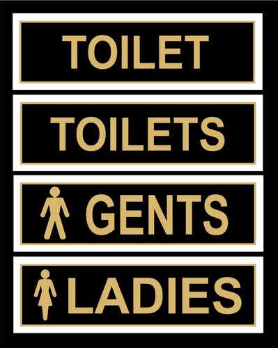 Toilet door signs - door, stickers