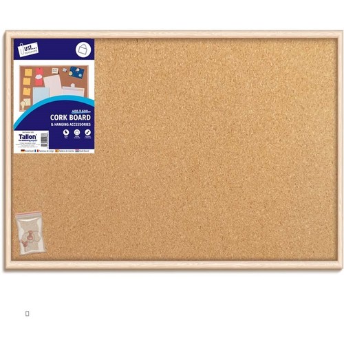 Cork board with wooden - with,