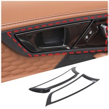 ABS Carbon Fiber Inner Door Handle Frame Trim For Jaguar F-TYPE 2013-2024