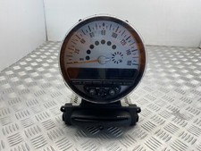 2012 MINI COOPER R56 SPEEDOMETER INSTRUMENT CLUSTER & RADIO HEAD UNIT 3457434