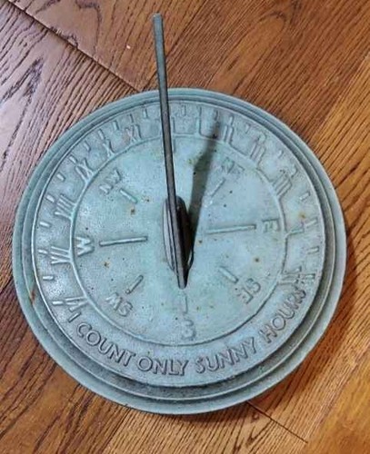 Sundial cast iron - sundial, with