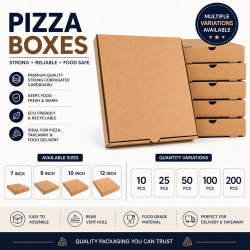 Plain kraft cardboard pizza - plain,
