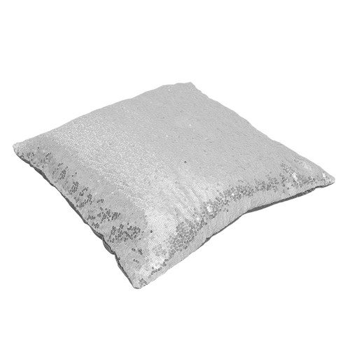 Silver cushion covers sequin - silver,