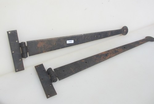 Vintage iron door hinges - vintage, old