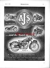 1954 Advert for A..J.S 'Model 18' & Range of Motorcycles Original Print Ad 730H