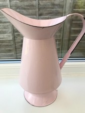 Vintage Enamel Pink Jug with