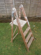 wooden step ladder vintage used