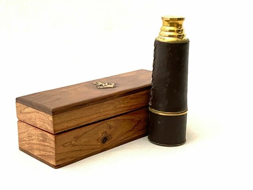 Brass nautical telescope - nautical,