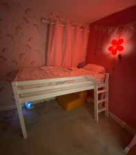 White Kid Bunk Bed Mid Sleeper