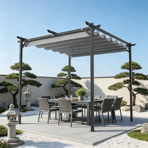 4x2 retractable pergola - retractable,