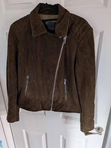 Massimo dutti suede biker - suede,
