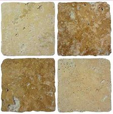 Pack 10 square cream brown