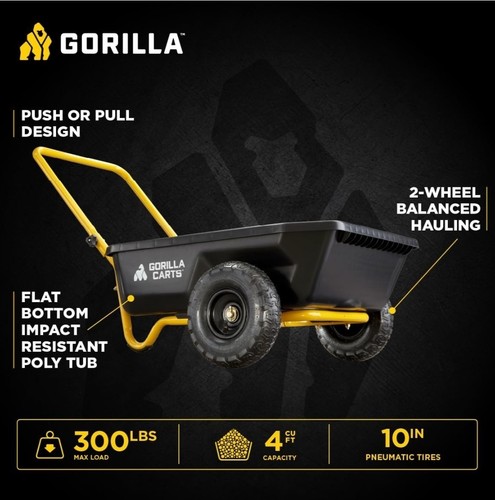 Gorilla carts ft - 4, garden