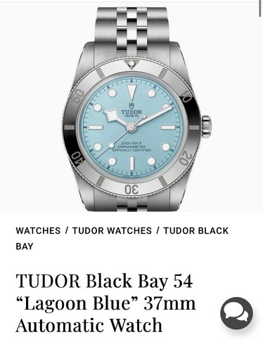 Tudor black bay blue - black, 54