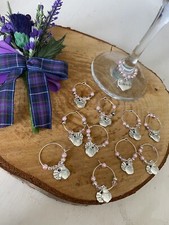 Set of 11 Hen Party Wine Glass Charms Including Bride To Be Charm