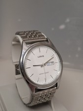 Lorus Mens Stainless Steel V733-0A10 Quartz Watch, Off Brand Strap.