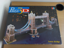 Hasbro MB Puzz 3D Jigsaw Puzzle London Landmark Tower Bridge 819 Foam Pieces