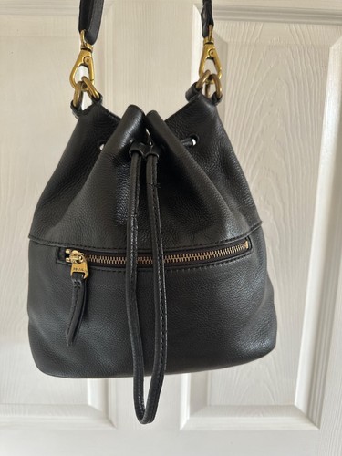 Fossil black leather shoulder - fossil,