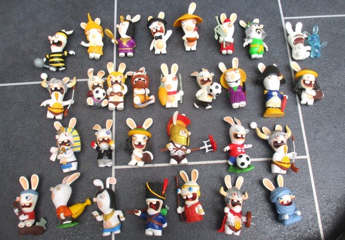 Raving rabbids figurines - rabbids,