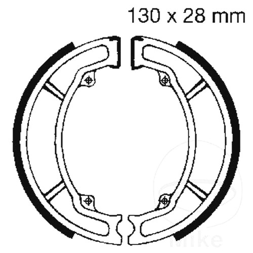 Ebc brake shoes grooved inc - ebc,