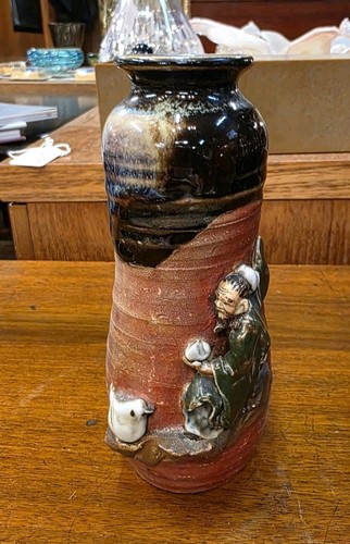 Sumida antique pottery vase - pottery,