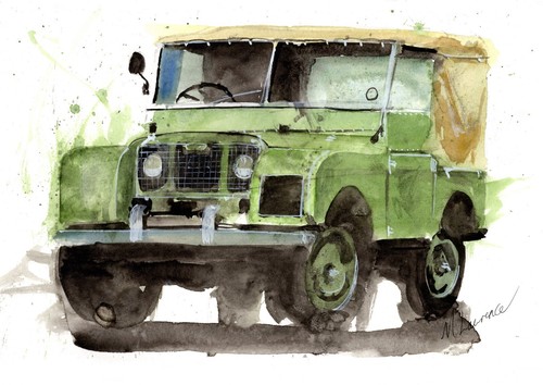 Painting landrover series - a,
