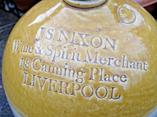 Antique stonewear flagon - flagon,