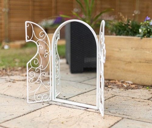 Distressed white ornate metal - ornate,