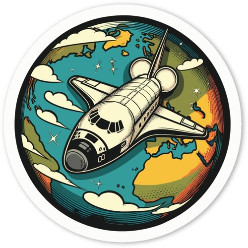 Space shuttle over earth - shuttle,